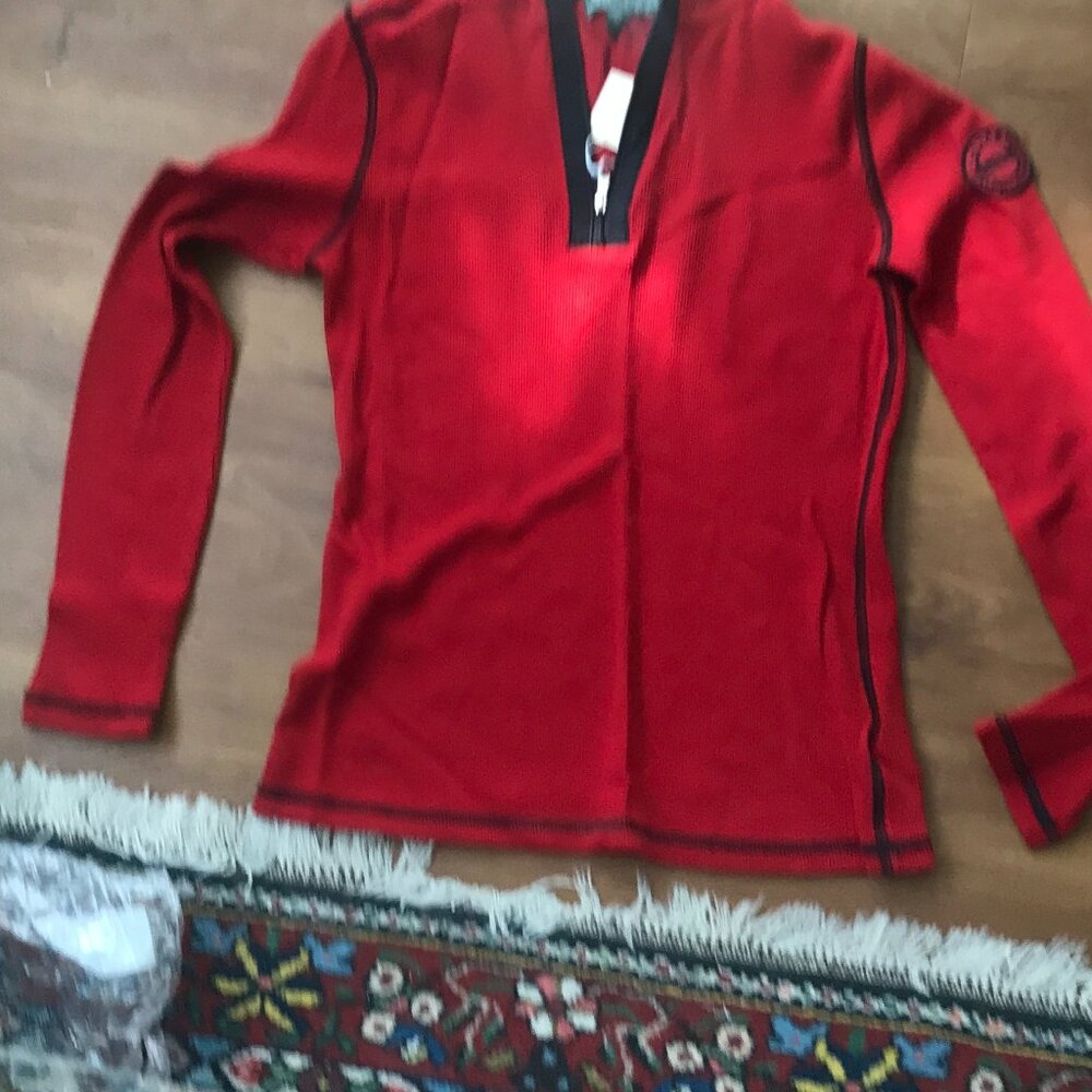 men’s red long sleeve ralph lauren shirt size s new with tags